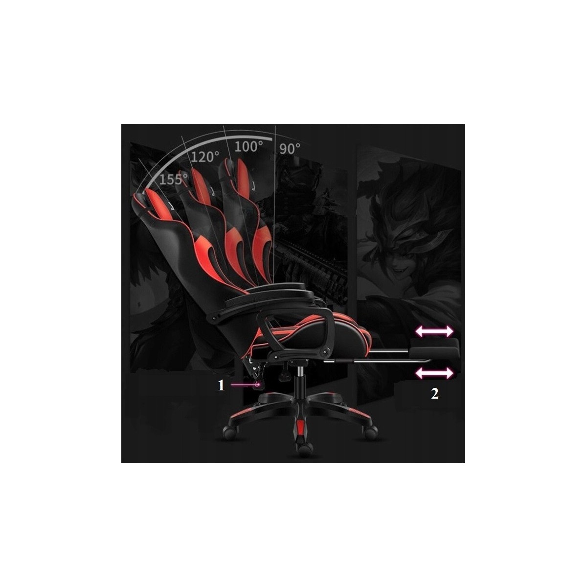 Kék gamer szék PC-hez