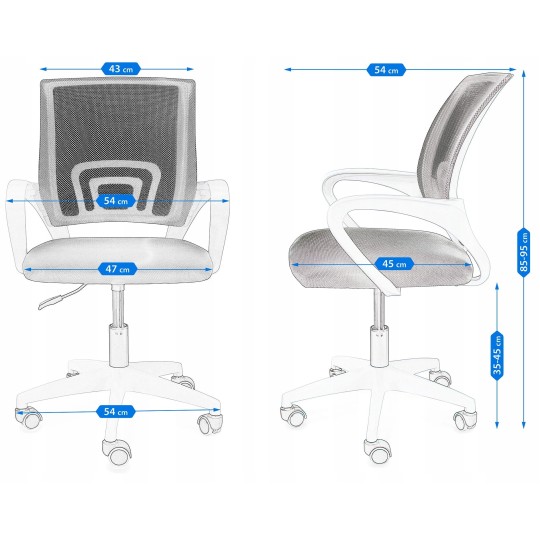 Ergonomikus irodai szék fekete színben