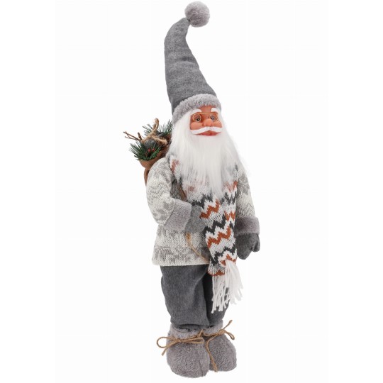 Skandináv stílusú Mikulás karácsonyi figura 60 cm