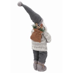 Skandináv stílusú Mikulás karácsonyi figura 60 cm