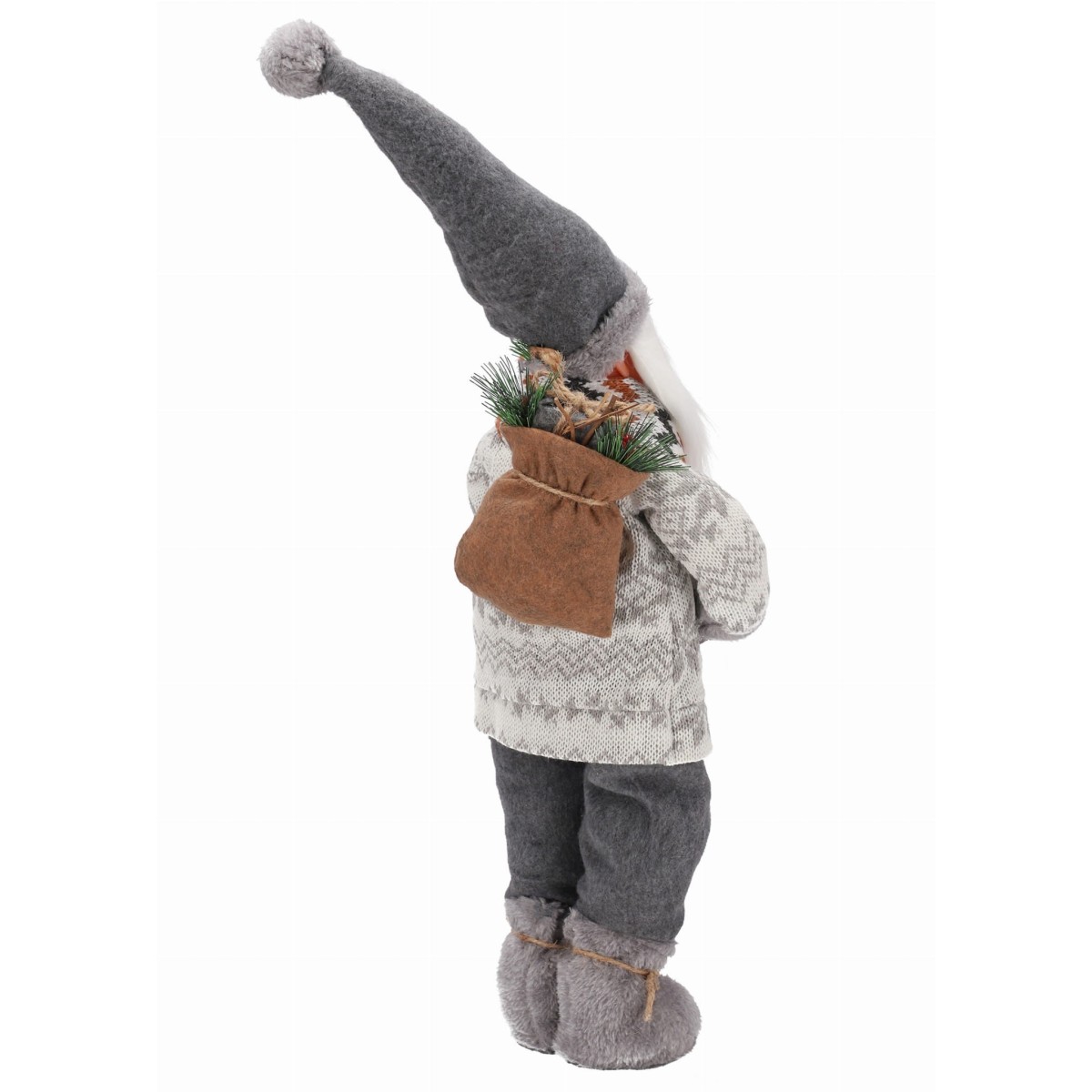 Skandináv stílusú Mikulás karácsonyi figura 60 cm