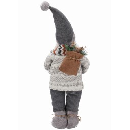 Skandináv stílusú Mikulás karácsonyi figura 60 cm