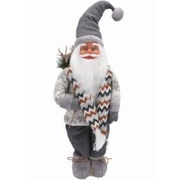 Skandináv stílusú Mikulás karácsonyi figura 60 cm