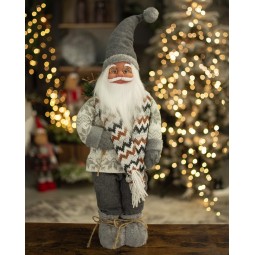 Skandináv stílusú Mikulás karácsonyi figura 60 cm