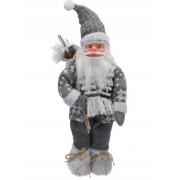 Szürke karácsonyi Mikulás figura