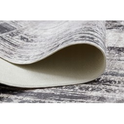 Fekete-fehér, mosható, csúszásmentes ornamentmintás szőnyeg, különböző méretek ANDRE