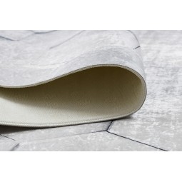 Szürke szőnyeg, mosható, csúszásgátló, 3D méhsejt mintás, ANDRE
