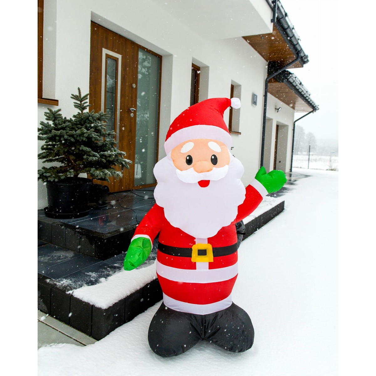 Felfújható mikulás LED-világítással 125 cm