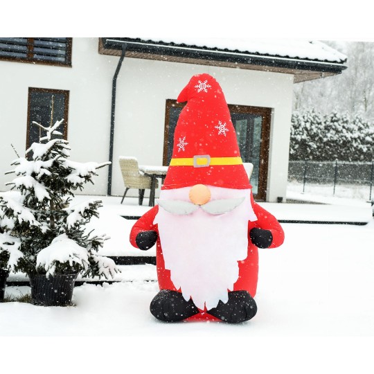 LED karácsonyi szakállas manó 190 cm