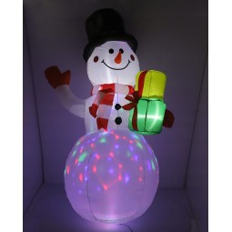 Karácsonyi hóember színes LED-világítással, 150 cm