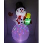 Karácsonyi hóember színes LED-világítással, 150 cm