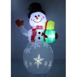 Felfújható hóember fehér LED-világítással - 150 cm