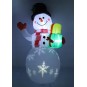 Felfújható hóember fehér LED-világítással - 150 cm