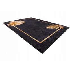 Egyedi, fekete színű szőnyeg a szobába