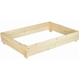 Természetes emelt ágyás 120x120x20 cm méretben