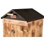 Fából készült, kétkamrás füstölő bádogtetővel + Ajándék