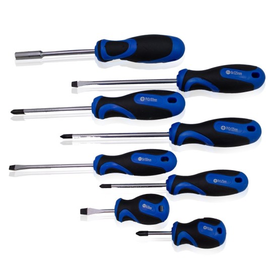 TORX keresztcsavarhúzó-készlet lapos keresztfejű bittel, 58 db.