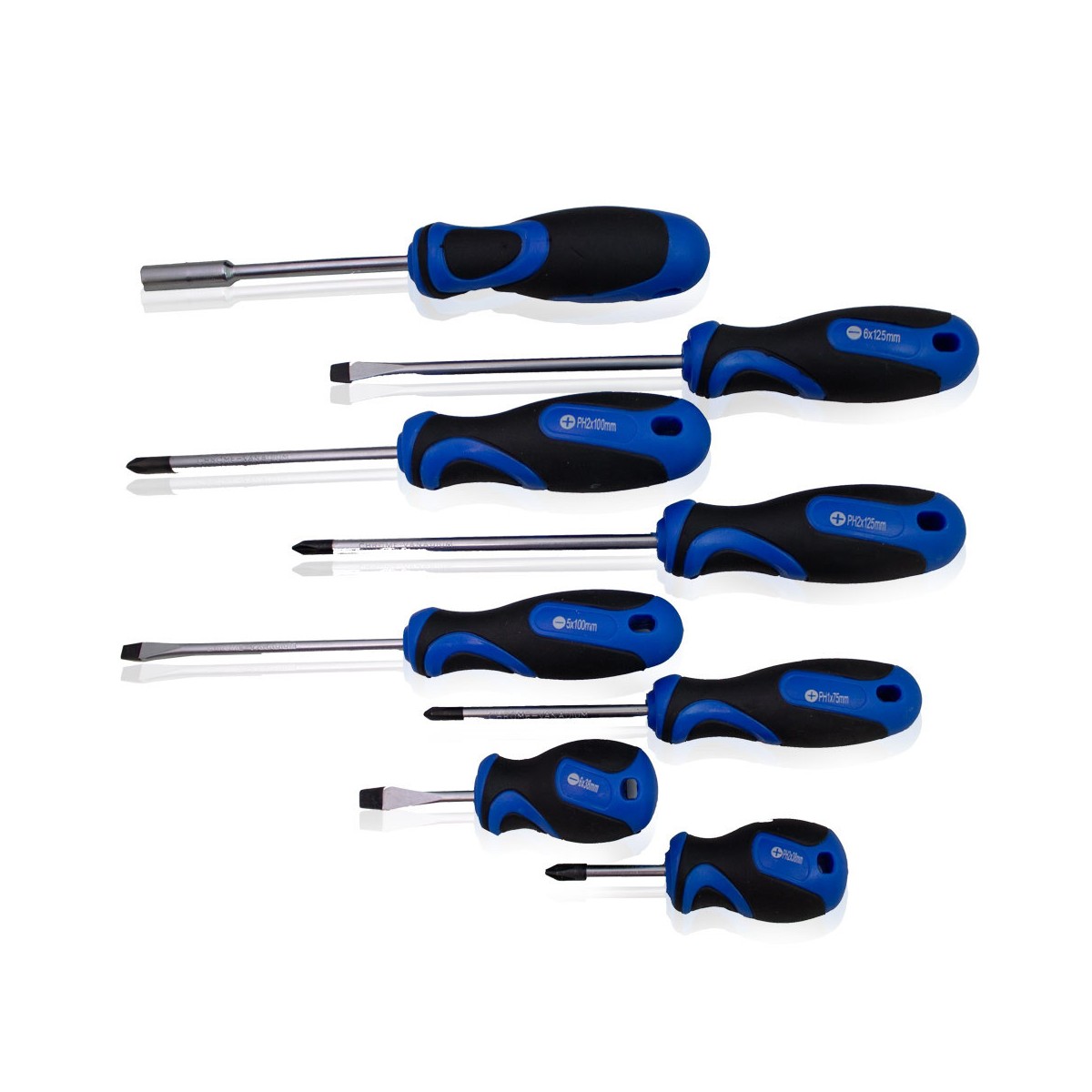 TORX keresztcsavarhúzó-készlet lapos keresztfejű bittel, 58 db.