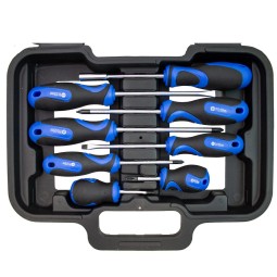 TORX keresztcsavarhúzó-készlet lapos keresztfejű bittel, 58 db.