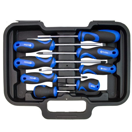TORX keresztcsavarhúzó-készlet lapos keresztfejű bittel, 58 db.