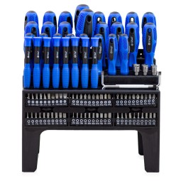 Lapos-, kereszt- és Torx-csavarhúzó készlet, 100 db