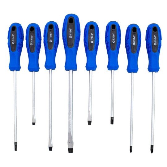 Lapos-, kereszt- és Torx-csavarhúzó készlet, 100 db