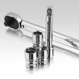 1/2"-os racsnis nyomatékkulcs + 17, 19, 21 mm-es dugókulcsok