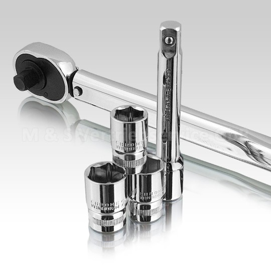 1/2"-os racsnis nyomatékkulcs + 17, 19, 21 mm-es dugókulcsok