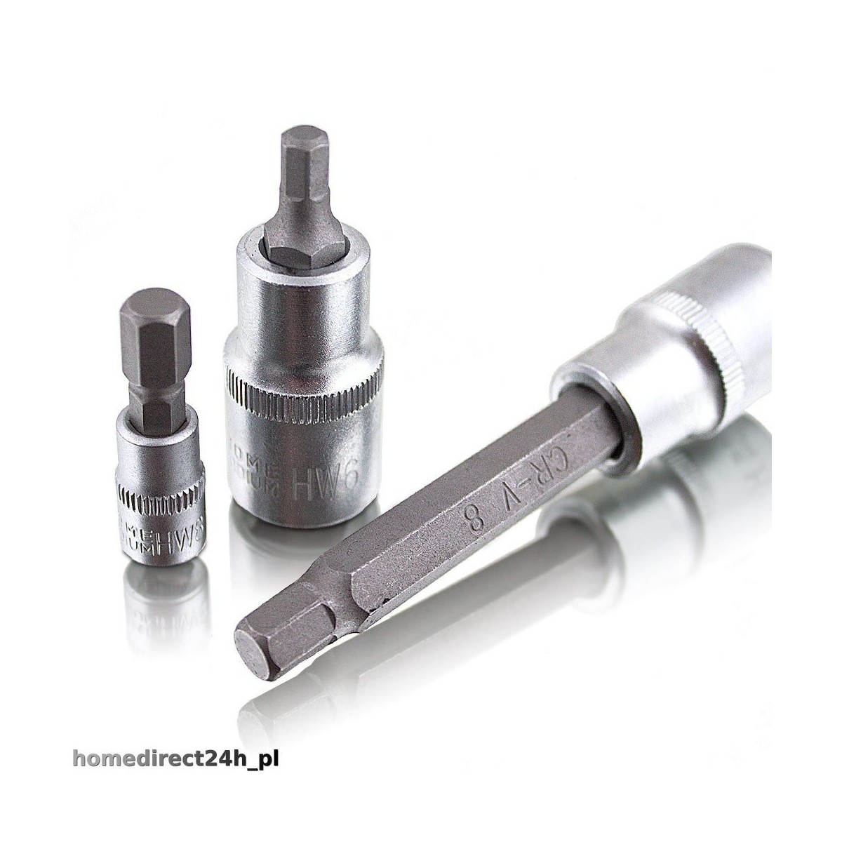 Imbuszkulcsokhoz való dugókulcsok 1/2" 1/4" készlet