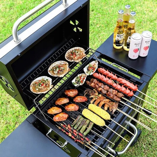 Nagy kerti faszenes BBQ-grill