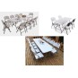 Catering összecsukható asztal fehér színben 180 x 74 x 73,5 cm