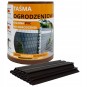 Barna PVC takarószalagok kerítéspanelhez 19 cm x 35 m csíptetőkkel