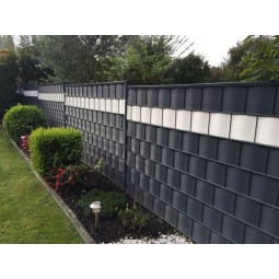 Sötétszürke kerítéstakaró szalag, UV-álló, 19 cm x 35 m