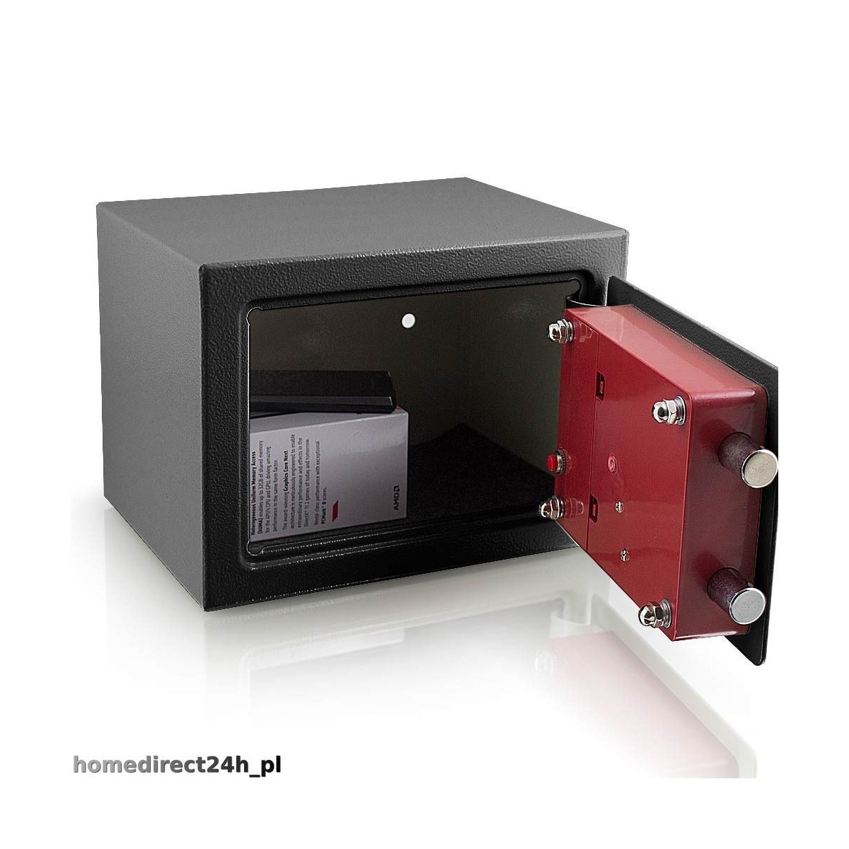Elektronikus mini széf irodába, szürke színben