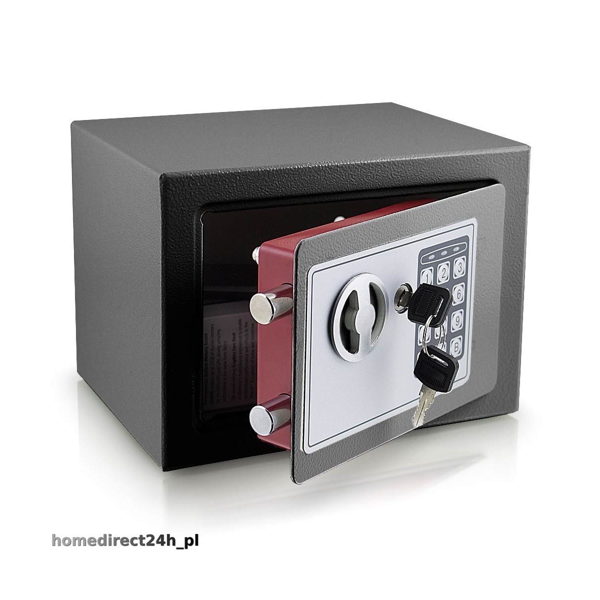 Elektronikus mini széf irodába, szürke színben