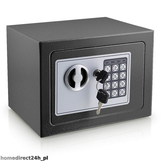 Elektronikus mini széf irodába, szürke színben