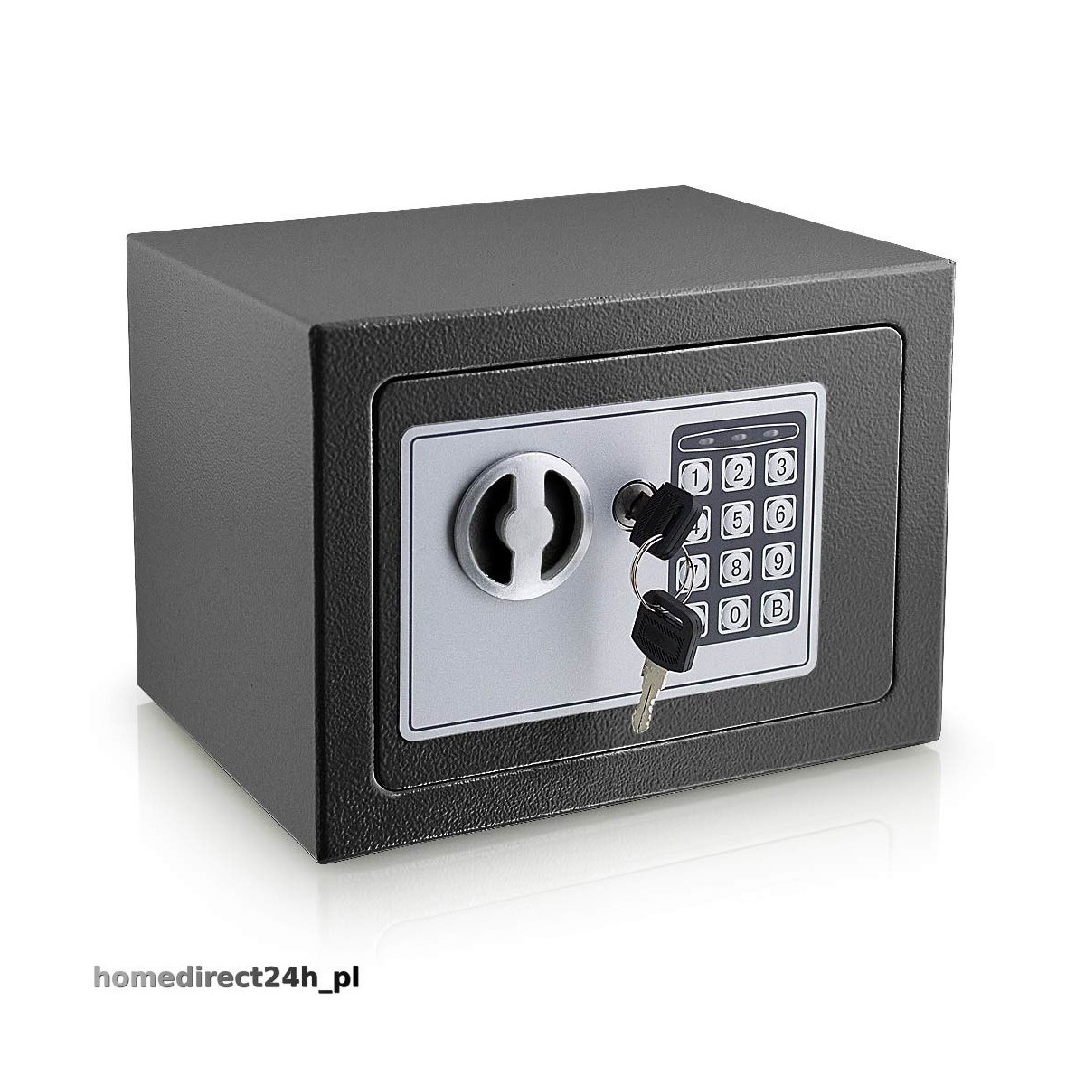 Elektronikus mini széf irodába, szürke színben