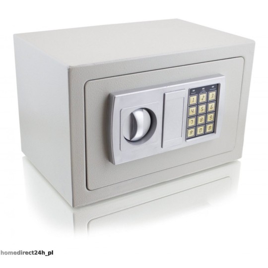 Világosszürke bútorba építhető elektronikus széf