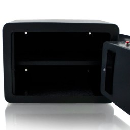 Trezor kódos elektronikus zárral és kulccsal, fekete színben