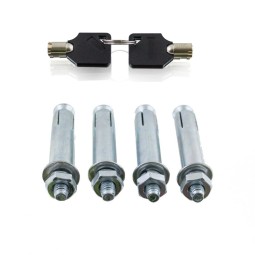 Trezor kódos elektronikus zárral + kulcs, szürke színben.