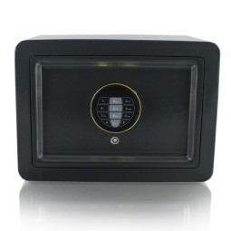 Trezor kódos elektronikus zárral + kulcs, szürke színben.