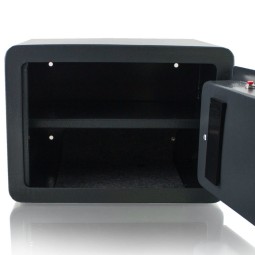 Trezor kódos elektronikus zárral + kulcs, szürke színben.