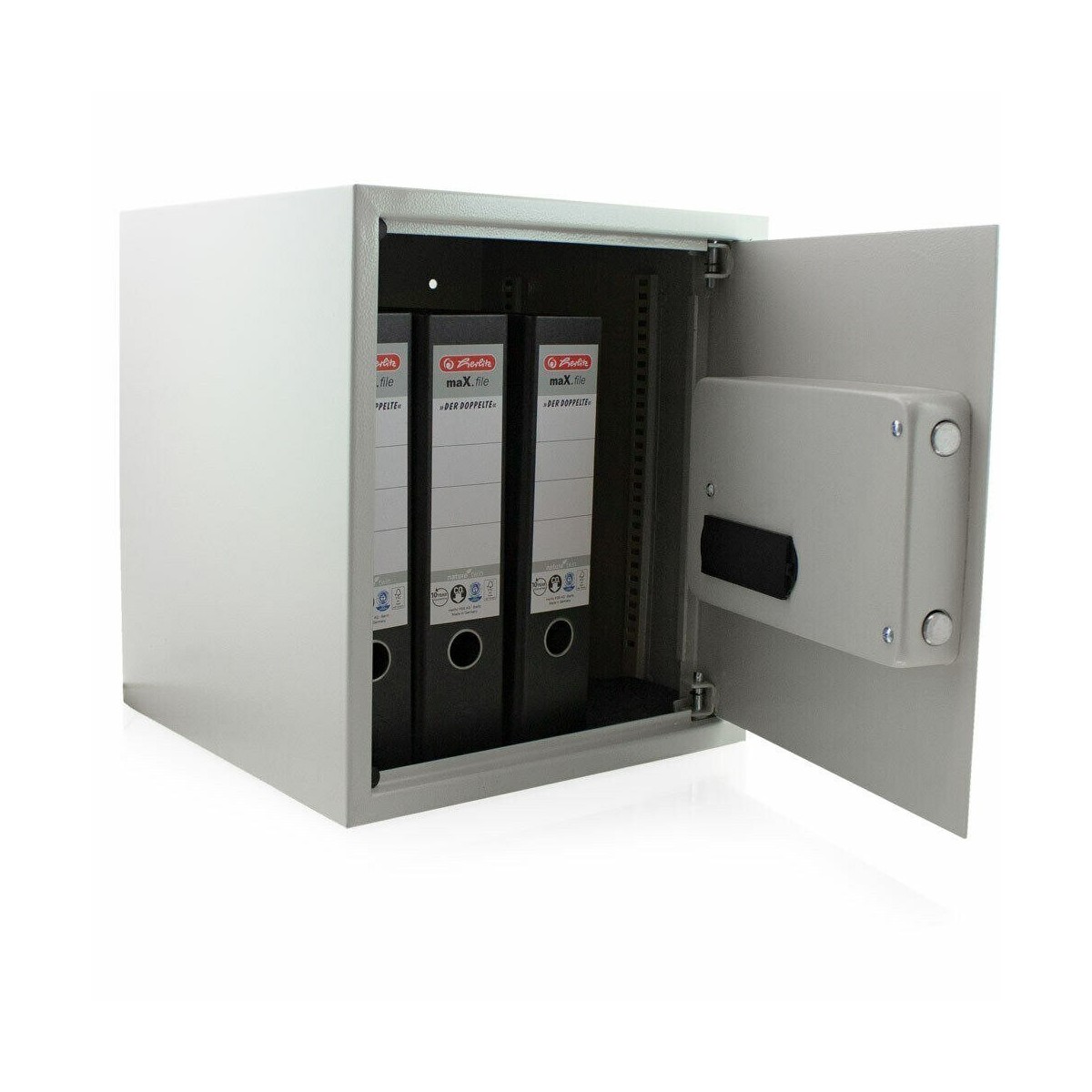 Világos krémszínű elektronikus széf