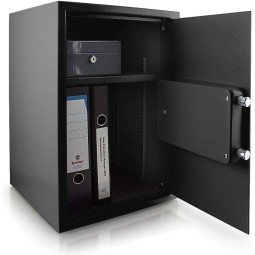 Nagy elektronikus trezor, fekete