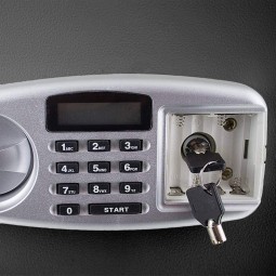 Nagy elektronikus trezor, fekete