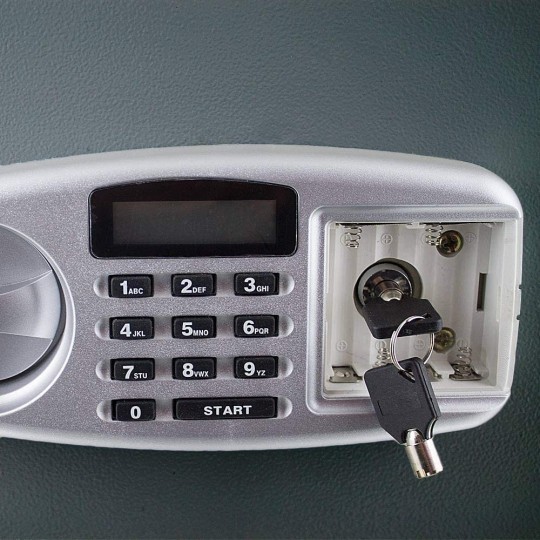Nagy grafitszínű elektronikus trezor