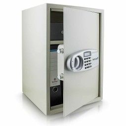 Nagy elektronikus trezor, világosszürke