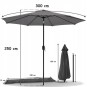 Napernyő 300 cm sötét bézs színben.