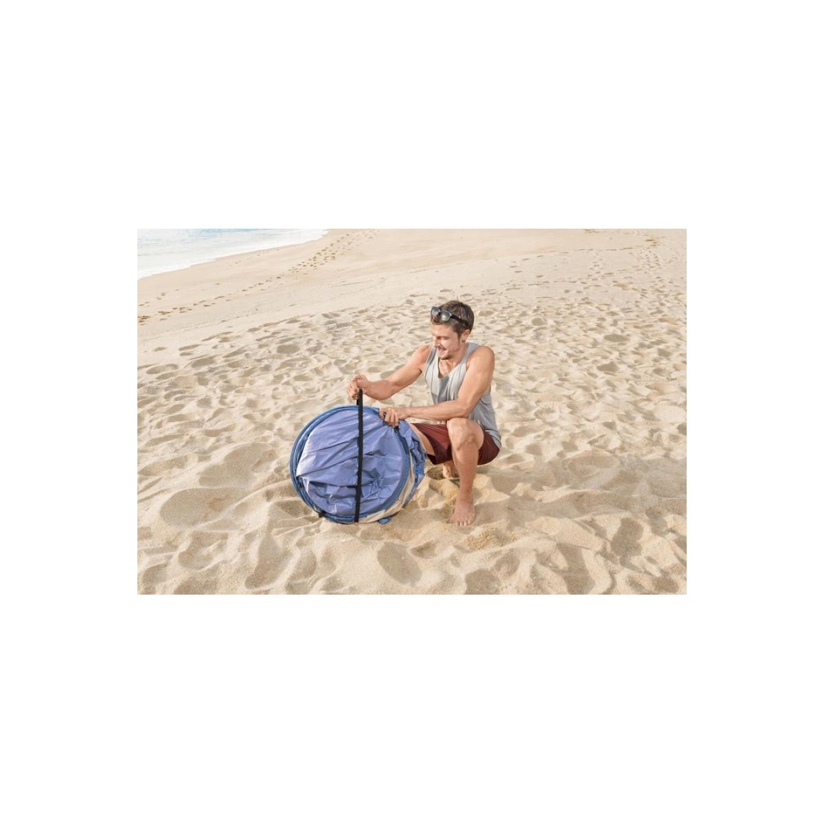 2 személyes strandsátor méretei: 2x1,20x90 cm