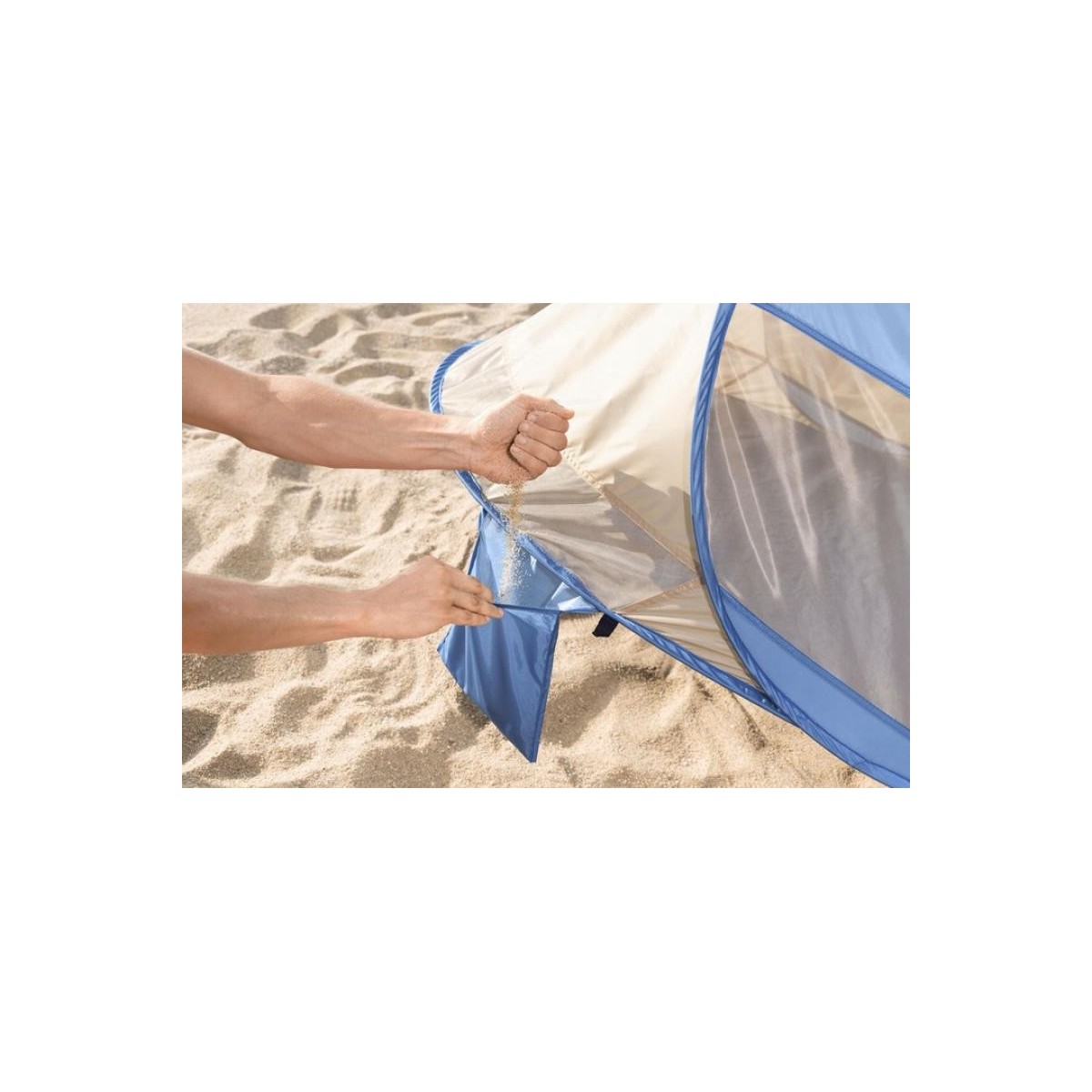2 személyes strandsátor méretei: 2x1,20x90 cm